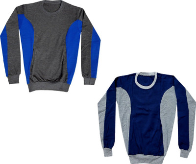 Inndistar Trend Full Sleeve Color Block Boys & Girls Sweatshirt