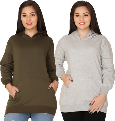 HouseOfCommon Full Sleeve Solid Women Sweatshirt