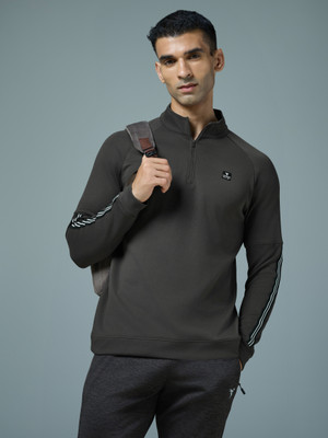 TECHNOSPORT Full Sleeve Striped Men Sweatshirt