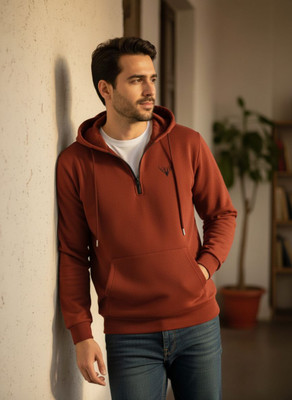 INDICLUB Full Sleeve Self Design Men Sweatshirt