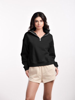 Femmora Full Sleeve Solid Women Sweatshirt