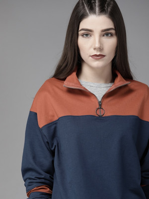 BLACK STUDIO Full Sleeve Solid Women Sweatshirt