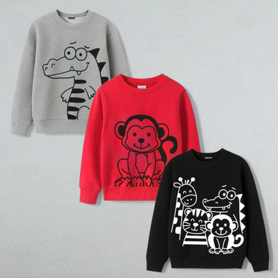 Mimmy Kids Full Sleeve Graphic Print Baby Boys & Baby Girls Sweatshirt