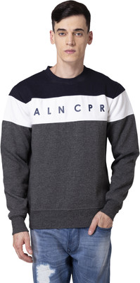 Allen Cooper Full Sleeve Color Block Men Sweatshirt