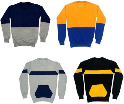 AE Trends Full Sleeve Color Block Boys Sweatshirt