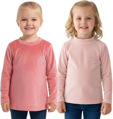 salvia Full Sleeve Solid Baby Girls Sweatshirt