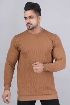 WILD ELEPHANT Full Sleeve Self Design Men Sweatshirt