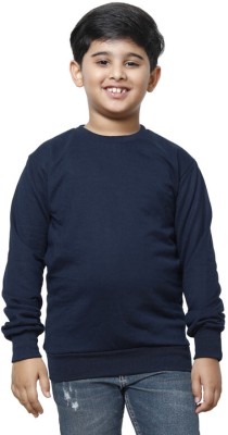 Indistar Full Sleeve Solid Boys Sweatshirt