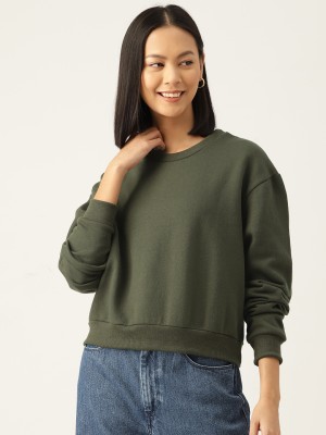 Rue Collection Full Sleeve Solid Women Sweatshirt