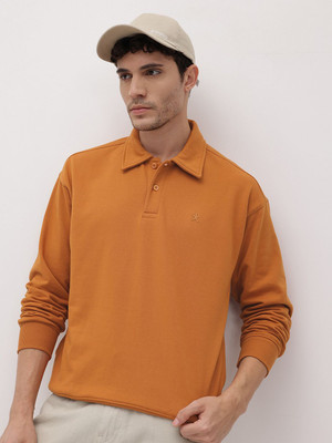 Roadster Full Sleeve Solid Men Sweatshirt