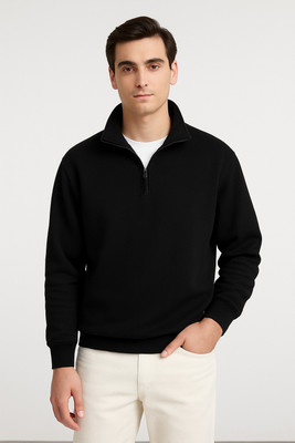 SONIBROS Full Sleeve Solid Men Sweatshirt