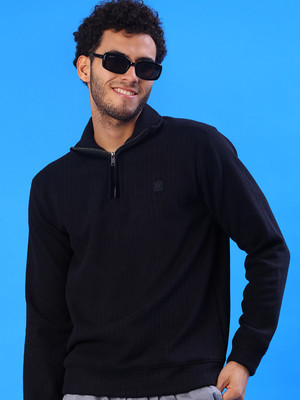 V-MART Full Sleeve Self Design Men Sweatshirt