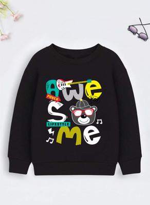 Kids Craft Full Sleeve Self Design Boys Reversible Sweatshirt