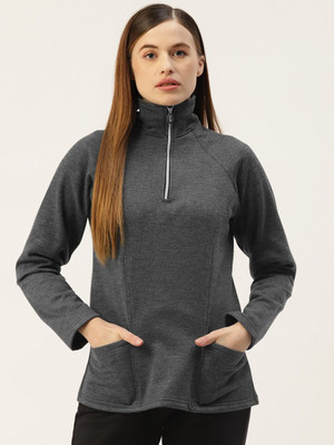 BRINNS Full Sleeve Self Design Women Sweatshirt
