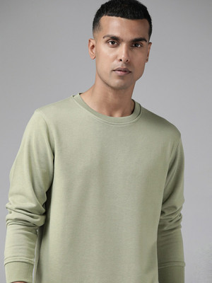 Roadster Full Sleeve Solid Men Sweatshirt