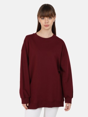 Bene Kleed Full Sleeve Solid Women Sweatshirt