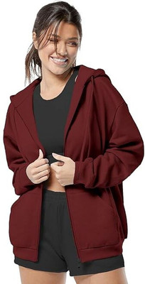 FUNKY MONKEY Full Sleeve Solid Women Sweatshirt