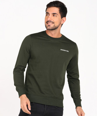 NUMERO UNO Full Sleeve Solid Men Sweatshirt