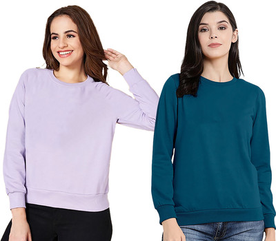 R Heaven Fashions Full Sleeve Solid Women Sweatshirt