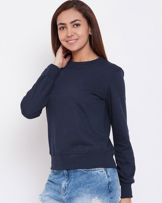 Bokaro Full Sleeve Solid Women Sweatshirt