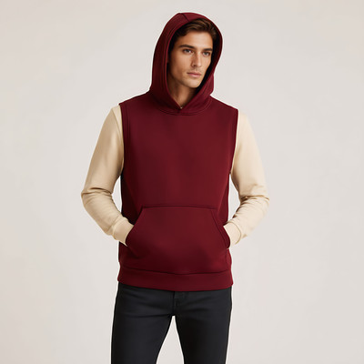 akrfashionhub Sleeveless Solid Men Sweatshirt