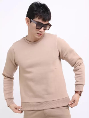 R Creation Full Sleeve Solid Men Sweatshirt