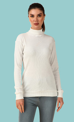 INDIZO Full Sleeve Solid Women Sweatshirt
