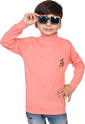 SelfiCollection Full Sleeve Solid Boys Sweatshirt