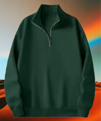 QUIN FLETCHER Full Sleeve Solid Men Sweatshirt