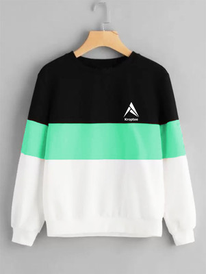 Kroptee Full Sleeve Color Block Men Sweatshirt