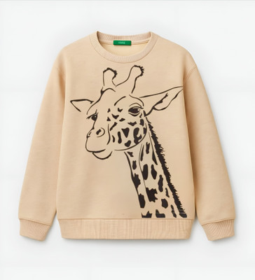 Mimmy Kids Full Sleeve Animal Print Baby Boys & Baby Girls Sweatshirt