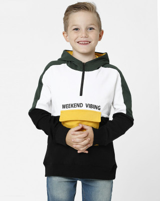 Kate & Oscar Full Sleeve Color Block Boys Sweatshirt
