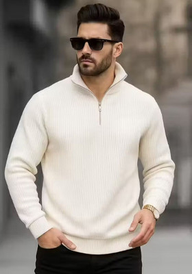 MYMUNI Full Sleeve Self Design Men Sweatshirt