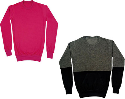 KAVYA Full Sleeve Solid Boys Sweatshirt