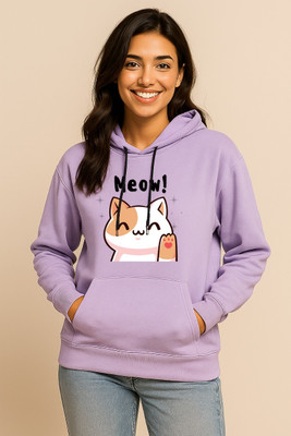 HouseOfCommon Self Design Round Neck Casual Women Purple Sweater