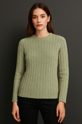 Wineberry Full Sleeve Self Design Women Sweatshirt