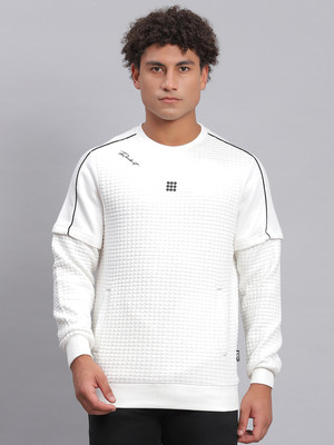 Rock.it Full Sleeve Self Design Men Sweatshirt