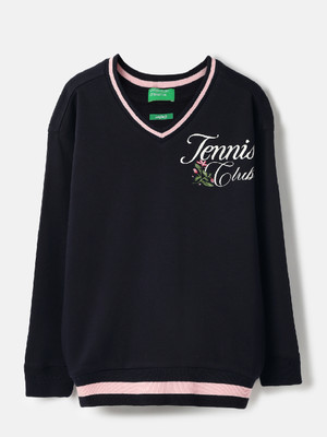 United Colors of Benetton Full Sleeve Printed Girls Sweatshirt