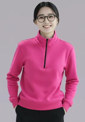 Kasendra Full Sleeve Solid Women Sweatshirt