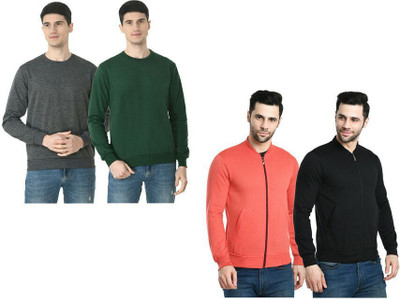 Inndistar Trend Full Sleeve Solid Men Sweatshirt