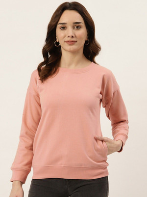 BRINNS Full Sleeve Solid Women Sweatshirt