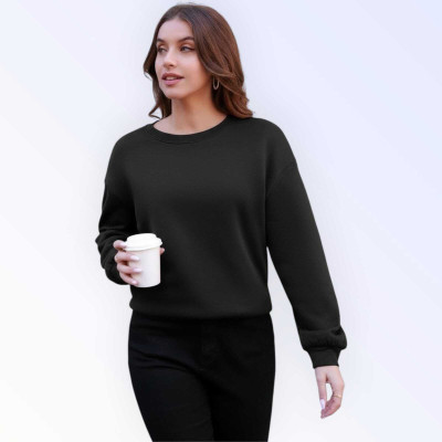 HouseOfCommon Full Sleeve Solid Women Sweatshirt