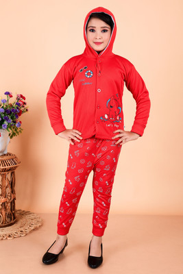 NEWCITIGARMENTS Full Sleeve Self Design Baby Girls Sweatshirt