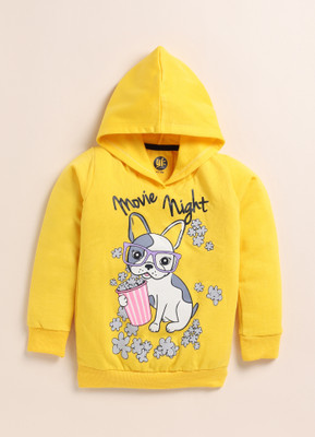Lazy Shark Full Sleeve Printed Girls Sweatshirt