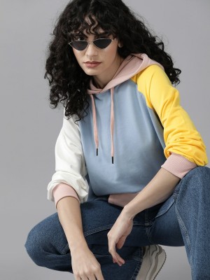 Roadster Full Sleeve Solid Women Sweatshirt