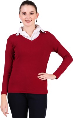 DIAZ Full Sleeve Solid Women Sweatshirt