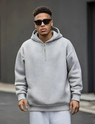 deslizar Full Sleeve Solid Men Sweatshirt