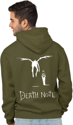 Joy nd Happinness Printed Hooded Neck Casual Men Dark Green Sweater