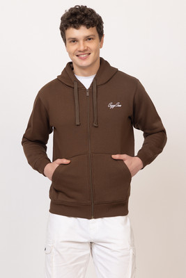 COZYCOVE Full Sleeve Embroidered Men Sweatshirt