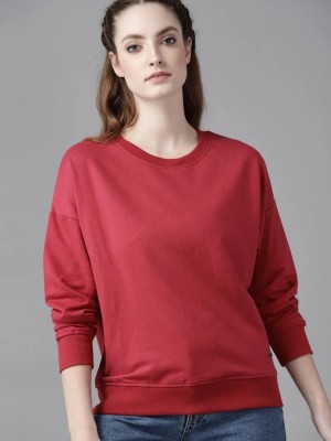 Absorbing Full Sleeve Solid Women Sweatshirt